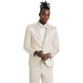 thumbnail image 4 of Champagne Solid Shiny U-Shape Vest Mens-suit, 4 of 4