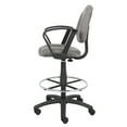 thumbnail image 4 of Boss Office Products Contoured Comfort Fabric Drafting Stool with Loop Arms in Gray, 4 of 7