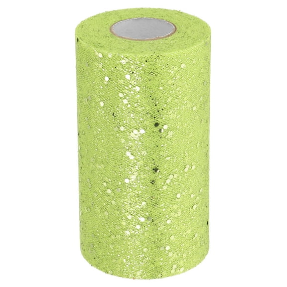 Uxcell 6 Inch by 50 Yards Tulle Fabric Rolls for DIY Tutu Skirts Crafts Wedding Party, Fluorescent Green