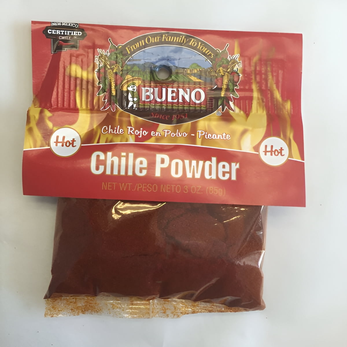 Bueno Foods Hot Red Chile Powder, 3 oz