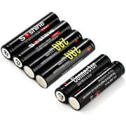 Soshine 10440 LiFePO4 Rechargeable Batteries,3.2V 280mAh Battery with Connector 6 Pack