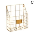 thumbnail image 4 of Creative Iron Grid Wall Wrought Book and Newspaper Storage Wall Decoration, 4 of 5