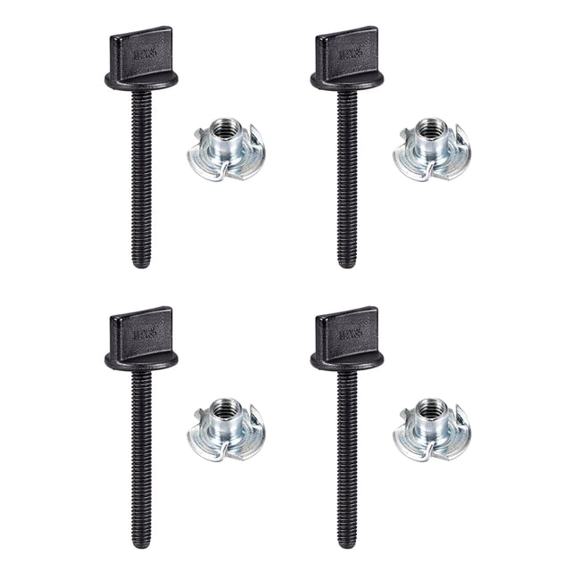 Tornillo de pulgar M4 x 35 mm con tuerca en T, tornillos de plástico de nylon de mango en forma de pala, métrico para modelo de aeronave RC, 4 piezas