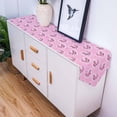 thumbnail image 5 of Valentines Cotton and Linen Triangle Table Runners Long Dresser Scarves Table Decoration for Wedding Party/Graduation Ceremony/Banquet Leopard Print Love Pink Gold Dots, 5 of 9