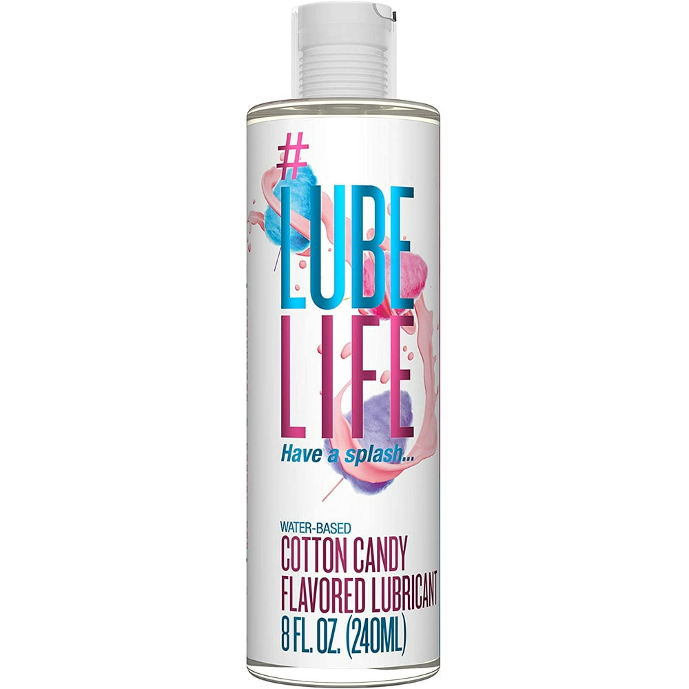 LubeLife Water Based Cotton Candy Flavored Lubricant, 8 Ounce Oral
