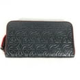 thumbnail image 1 of Pre-Owned Salvatore Ferragamo Gancini round zipper long wallet in black leather for... (Good), 1 of 14