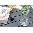 thumbnail image 4 of SSyao Small Square Metal Side Table, Indoor Outdoor End Table, Weather-Resistant Patio Coffee Bistro Table for Balcony, Porch, Garden, or Living Room, Black 22"x22"(with umbrella hole), 4 of 8