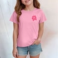 thumbnail image 5 of YDFCWXW Oversized Graphic Floral T Shirts for Teens Girls Loose Tees Preppy Clothes Casual Vintage Tops (Pink, 140), 5 of 7