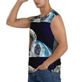 Zufioo Cat Astronaut Men's Tank Top,Men's Sleeveless Muscle Shirts