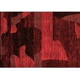 thumbnail image 1 of Ahgly Company Machine Washable Indoor Rectangle Abstract Red Modern Area Rugs, 2' x 5', 1 of 4