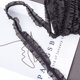thumbnail image 5 of Cinta de encaje elástica negra de 11 yardas/10 metros con doble volante, 1 pulgada/28 mm de ancho, ideal para coser, decorar vestidos y envolver regalos., 5 of 9
