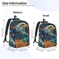 thumbnail image 2 of Disketp Stained Glass Eagle USA print Canvas Backpack Lightweight Travel Daypack Student Rucksack Laptop Backpack-Medium, 2 of 5