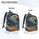 thumbnail image 2 of Disketp Stained Glass Eagle USA Mochila de Lona Estampada, Mochila Escolar de Viaje Ligera para Estudiantes y Portátil-Small, 2 of 5