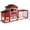 Red, variant on MEDEHOO Chicken Coop Mobile Hen House On Wheels Easy to Move Wooden Poultry Cage with Nesting Box,Opening Wire Netting Roof,Red