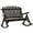 Carbonized Color, variant on Topcobe Double-Sized Outdoor Rocking Bench, Large Wooden Lounge Chair with Elevated Back & Armrests, Ideal for Porch, Patio, and Garden, Carbonized Finish