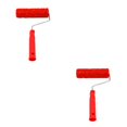 thumbnail image 1 of VONKY 1/2/3/5 7-Inch Assorted Embossed Pattern Painting Roller with Plastic Handle Red Type 4 2PCS, 1 of 1