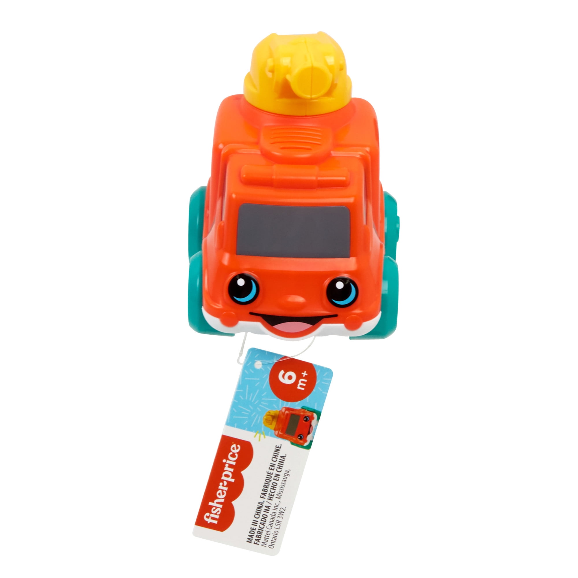 Fisher-Price Chime & Ride Fire Truck Push-Along Toy Vehicle for Infants with Fine Motor Activities