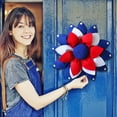 thumbnail image 4 of PALIFEUR 4th of July Wreath, 15.7 Inch Patriotic Wreaths for Front Door, Artificial Floral Spring Wreaths Decorations for Memorial Day Independence Day Veterans Day, Red Blue White, 4 of 9