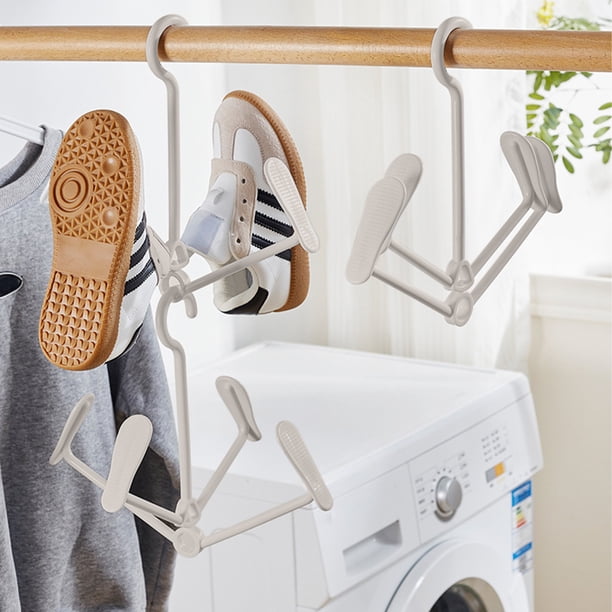 Thickened Plastic Foldable Shoe Drying Rack, Can Be Rotated And Stacked To Dry Shoes Artifact Dry And Wet Twofold Purpose Towel Scarf Storage Rack Drying Rack, Home Decor