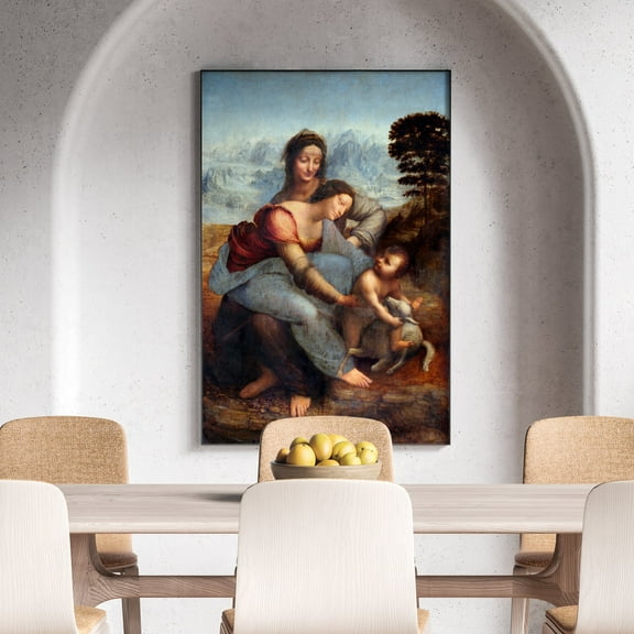 The Virgin and Child with Saint Anne - circa 1503 | Leonardo da Vinci | Premium Fine Art Print | 15th Century Italian | High Renaissance | Portrait | Architecture