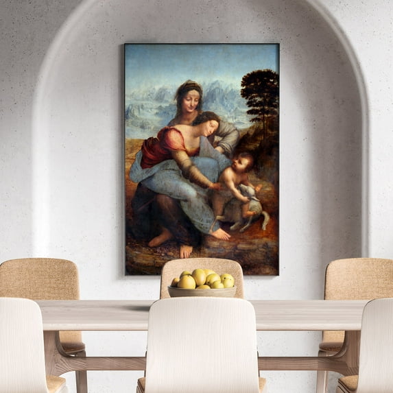 The Virgin and Child with Saint Anne - circa 1503 | Leonardo da Vinci | Premium Fine Art Print | 15th Century Italian | High Renaissance | Portrait | Architecture