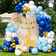 thumbnail image 3 of Blue Balloon Garland Arch Kit 5 10 12 Inch Balloons Baby Shower Decorations Boy Birthday Party Supplies Festive Holiday Wedding Graduation Decorations Winter Wonderland Decorations Balloon Arch Decor, 3 of 15