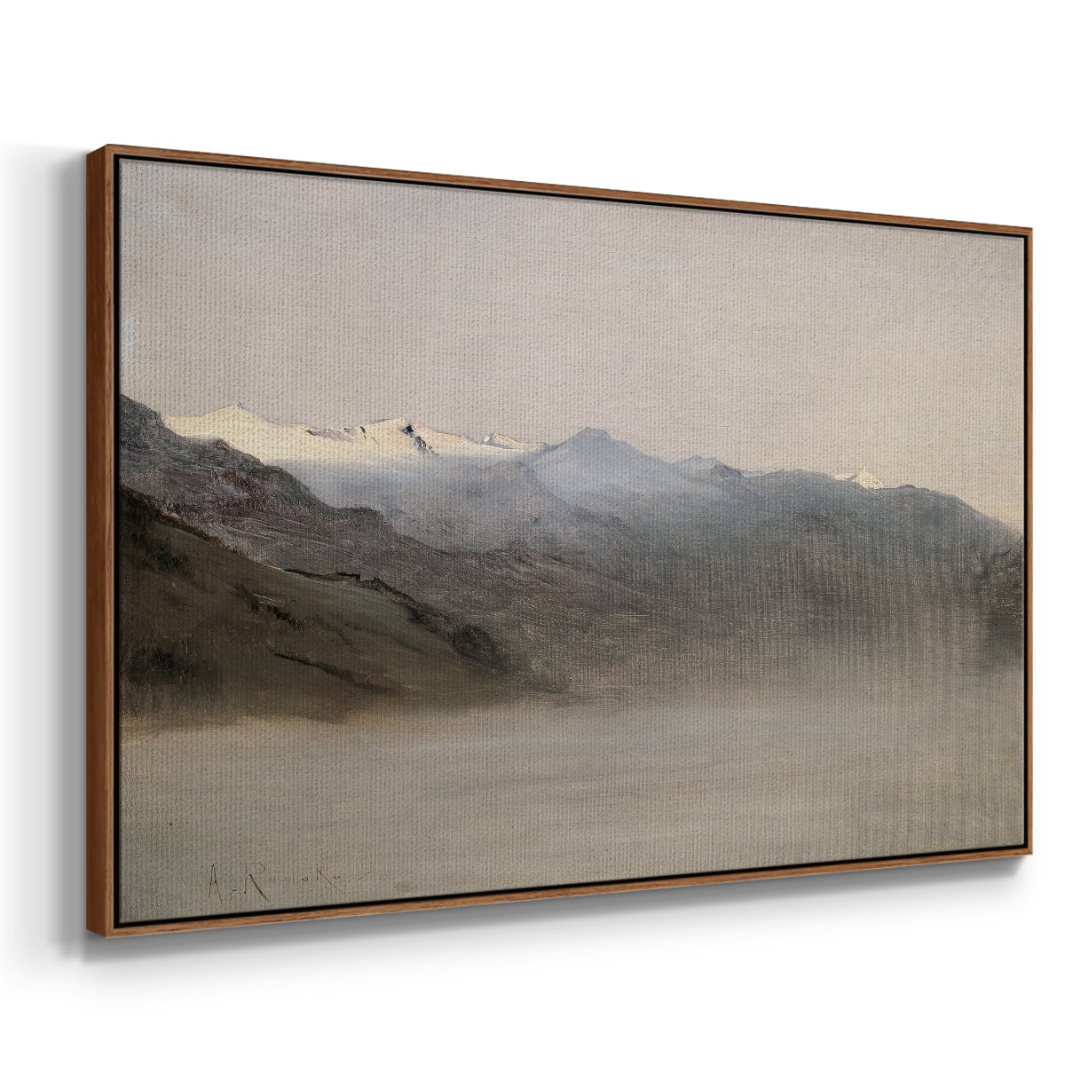 Vintage Landscape-CLXIV By Wexford Home Framed in Walnut Wood Gallery Wrapped Canvas 27 in. x 41 in.