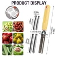 thumbnail image 2 of Adjustable Stainless Fruit & Vegetable Corer Tool, Multi-Size Bell-Pepper Cutter & Seed Remover, Ergonomic Grip Kitchen Gadget for Apple Pear Zucchini, Quick-Prep Stuffing & Garnish Maker, 1 Corer, 2 of 8