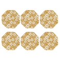 thumbnail image 2 of Pofeuu Rose Flowers Print Leather Coasters Set of 6, Round Cups Mugs Mat Pad for Home Kitchen Heat Resistant Drink Coasters,Octagon, 2 of 7