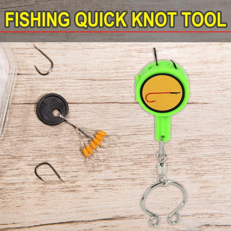 Hook-Eze Fishing Gear Knot Tying Tool | Line Cutter |Cover Hooks on Fishing Pole Travel Safely Fully Rigged for Saltwater Bass Ice Fishing