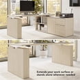 thumbnail image 4 of Pemberly Row 30W Office Storage Cabinet With Lockable Drawers in Natural Elm, 4 of 7