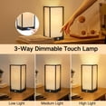 thumbnail image 2 of OUTON 11.6" Table Lamp with LED Bulb, 3 Way Dimmable Touch Small Nightstand Lamp with Metal Cage with USB&Type-C Ports, Bulb Included, 2 of 9