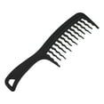thumbnail image 1 of 1 pieza de peine ancho cómodo para mujeres, ideal para cabello rizado, grueso, ondulado, mojado y lacio, color negro de PP, 1 of 5