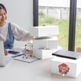 thumbnail image 2 of 8x6x4 Small Shipping Boxes Set of 20, White Corrugated Cardboard Box for Small Business, 2 of 7