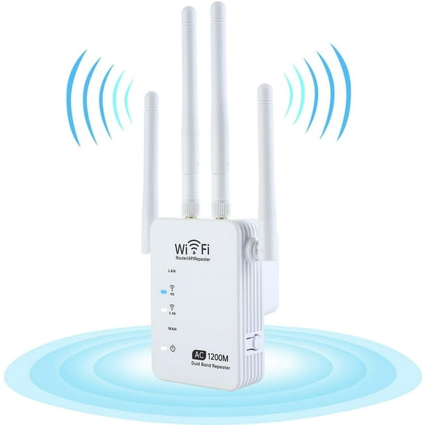 Répéteur WiFi 1200Mbps Répéteur de portée sans fil Amplificateur