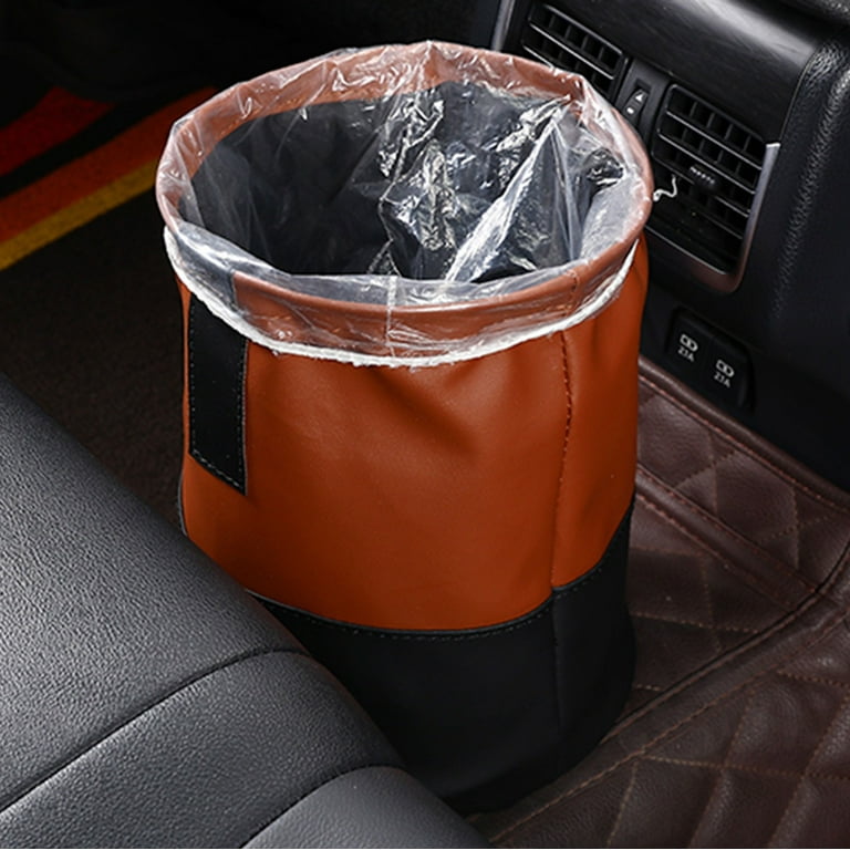 Car Cup Holder Trash Can Small Mini Trash Can Car Office Household Trash Can  (Black) 