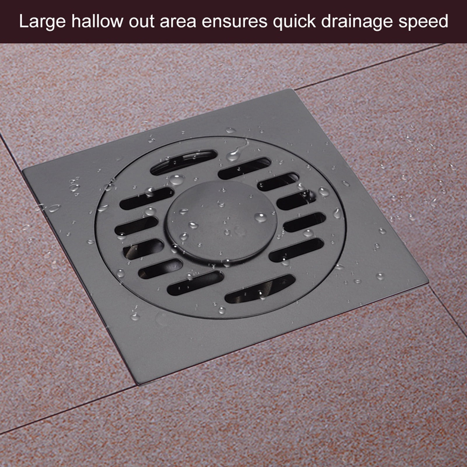 BORDSTRACT Square Shower Floor Drain, Thickened 304 Stainless Steel ...