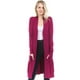thumbnail image 1 of Cardigan ligero tejido con bolsas color Fuscia AMAD Casual para mujer Talla XL, 1 of 4