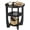 Black, variant on Round End Table with Storage Shelf,3 Tier Modern Side Table, Sofa Recliner Side Table,Accent Coffee Table,Nightstand for Living Room Bedroom for Small Spaces