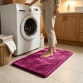 thumbnail image 7 of Soft Plush Shaggy Bath Mat Red 15.7x23.6 in Non Slip Absorbent Quick Dry Microfiber Bathroom Rug Machine Washable Floor Carpet, 7 of 7