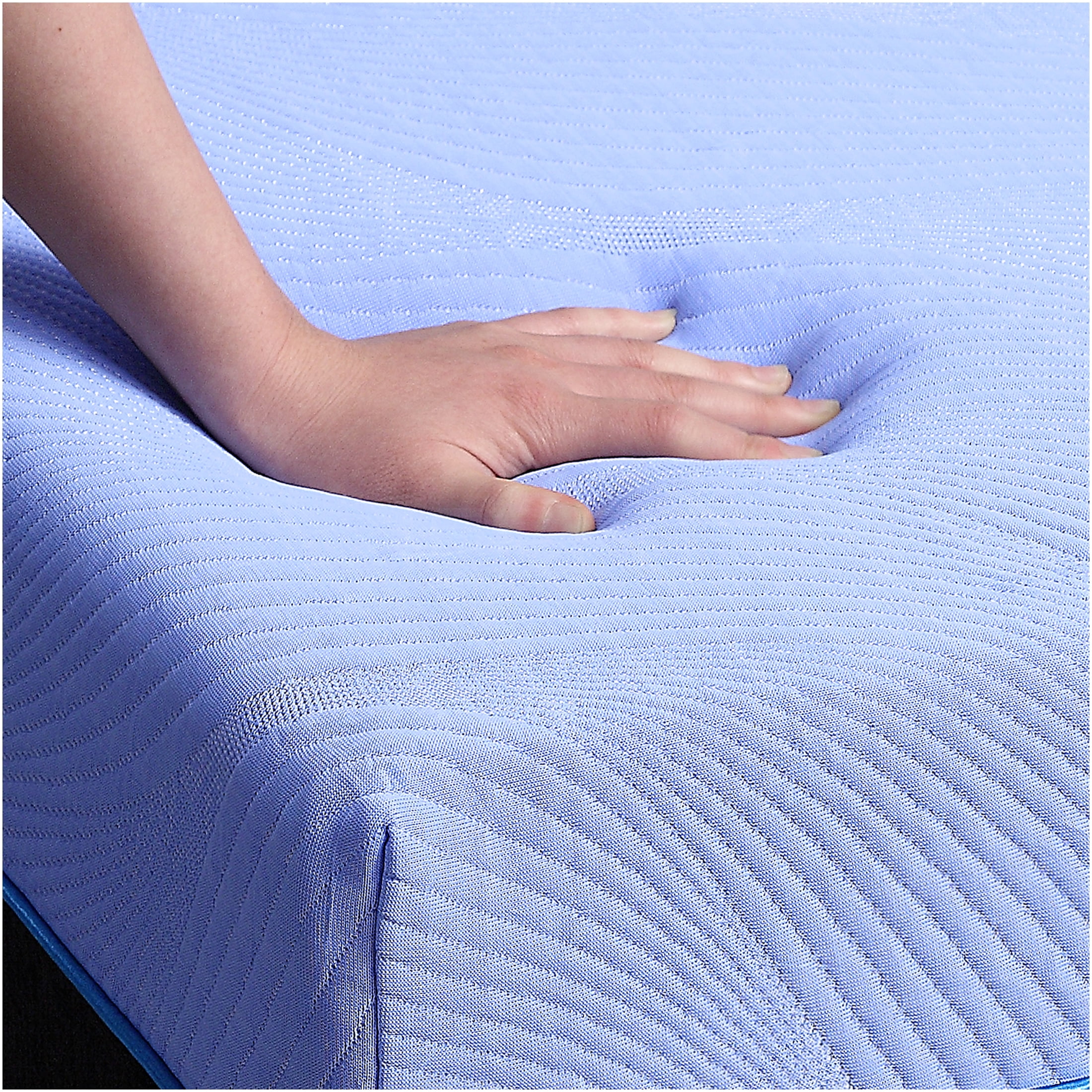 JERFIT King Size 12 Inch Hybrid Mattress, Blue Ice Cooling Cover, Individually Wrapped Coils, Medium Plush Feel for Side Sleepers, Motion Isolation, CertiPUR-US Foam