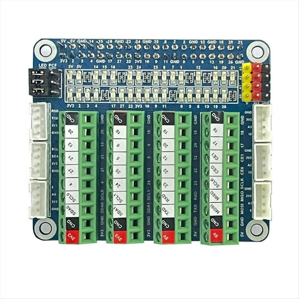 Placa de Expansión PCF8591, Placa para Principiantes con Sensor ADC/ de Prueba de e/S y GPIO LED para