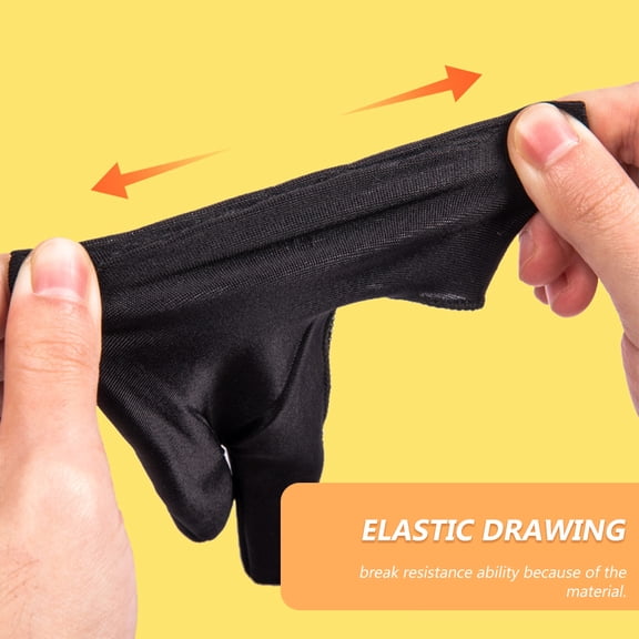 RENACLIPY 3-Pack Black Elastic Drawing Gloves for , Digital Painting, and Smooth Work