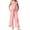 Pink, variant on Summer Ruffle Sleeve Girls Plain Casual Jumpsuit Children Kids Elastic Waist Wide Leg Romper for 5-14 Years
