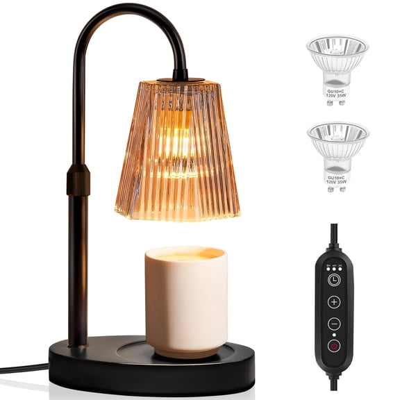 AOLIGO Candle Warmer Lamp, Tabletop with Timer and Dimmer, Adjustable Height, Flame-Free for Home Decor, Gift for Christmas
