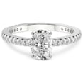 thumbnail image 3 of 5 Carat IGI Certified Oval Shape Lab Grown Diamond Engagement Ring | 14K White Gold | Zoey Six Prong Eternity Diamond Ring | FG-VS1-VS2 Quality Friendly Diamonds, 3 of 4