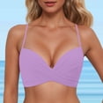 thumbnail image 2 of MKLEKYY Trajes De Baño Mujer 2 Piezas Women Back Stainless Steel Hooks Swimwear Tops Underwire Full Coverage Bikini Top Push Up Swim Crop Top Tie Back Bathing Suit Tops, 2 of 5