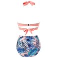 thumbnail image 4 of Womens One Piece Swimsuits Women‘s Sexy High Breast Contrast Gradient Split Bikini Set Swimsuit, 4 of 6
