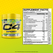 C4 Sport Pre-Workout Powder, Jolly Rancher Green Apple Flavor, 20 Servings