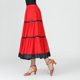 thumbnail image 3 of Falda De Salón De Baile Flamenco Vestido De Swing De Vals Traje De Baile Moderno Rojo Sunnimix Vestido de baile latino, 3 of 8